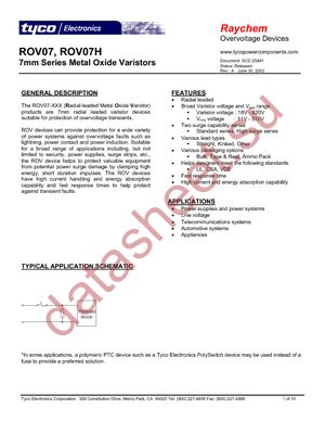 ROV07-101K-S-2 datasheet  